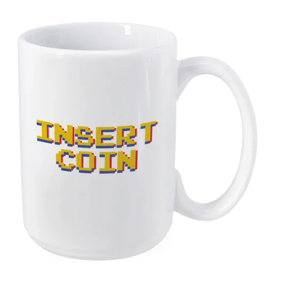 Insert coin!!! — Mega mug, ceramic, 450ml