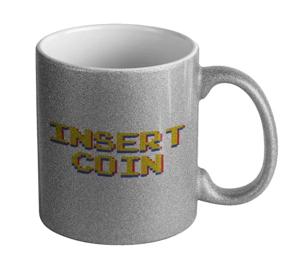 Insert coin!!! — Glitter Ασημένια