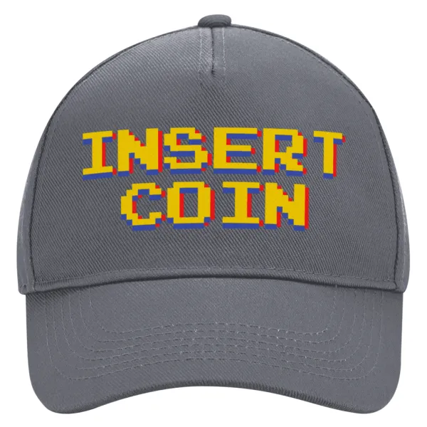 Insert coin!!! — Καπέλο Ενηλίκων Ultimate Γκρι, (100% ΒΑΜΒΑΚΕΡΟ DRILL, ΕΝΗΛΙΚΩΝ, UNISEX, ONE SIZE)