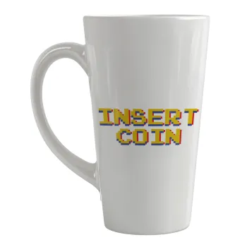 Insert coin!!!, Κούπα κωνική Latte Μεγάλη, κεραμική, 450ml