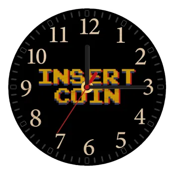 Insert coin!!!, Ρολόι τοίχου ξύλινο plywood (20cm)