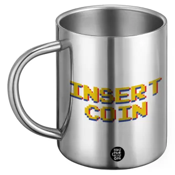 Insert coin!!!, BIG Mug Stainless steel double wall (450ml)