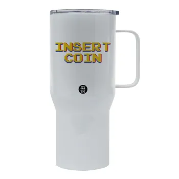 Insert coin!!!, Tumbler με καπάκι, διπλού τοιχώματος (θερμό) 750L