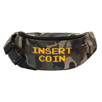 Insert coin!!!, Unisex τσαντάκι μέσης (μπανάνα) χρώματος παραλλαγή Jungle με 2 τσέπες