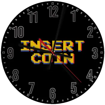 Insert coin!!!, Ρολόι τοίχου ξύλινο (30cm)