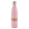 Μεταλλικό παγούρι θερμός Ροζ Ιριδίζον (Stainless steel), διπλού τοιχώματος, 500ml