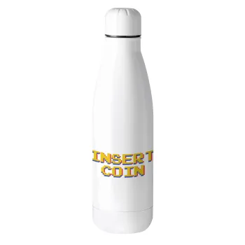 Insert coin!!!, Μεταλλικό παγούρι θερμός (Stainless steel), 500ml