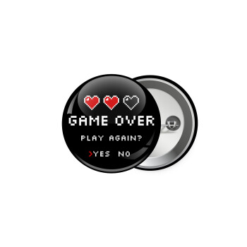 GAME OVER, Play again? YES - NO, Κονκάρδα παραμάνα 5.9cm