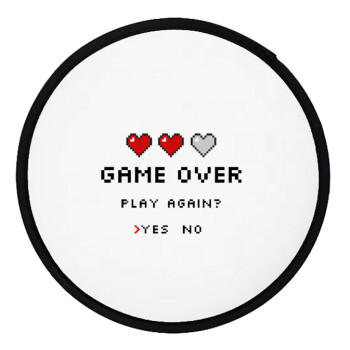 GAME OVER, Play again? YES - NO, Βεντάλια υφασμάτινη αναδιπλούμενη με θήκη (20cm)