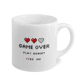 GAME OVER, Play again? YES - NO, Κουπάκι κεραμικό, για espresso 150ml