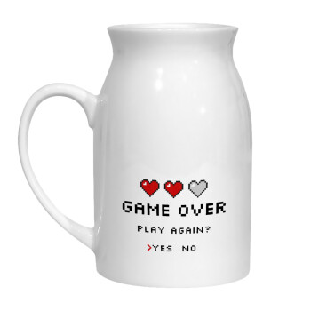 GAME OVER, Play again? YES - NO, Κανάτα Γάλακτος, 450ml (1 τεμάχιο)