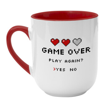 GAME OVER, Play again? YES - NO, Κούπα κεραμική tapered 260ml