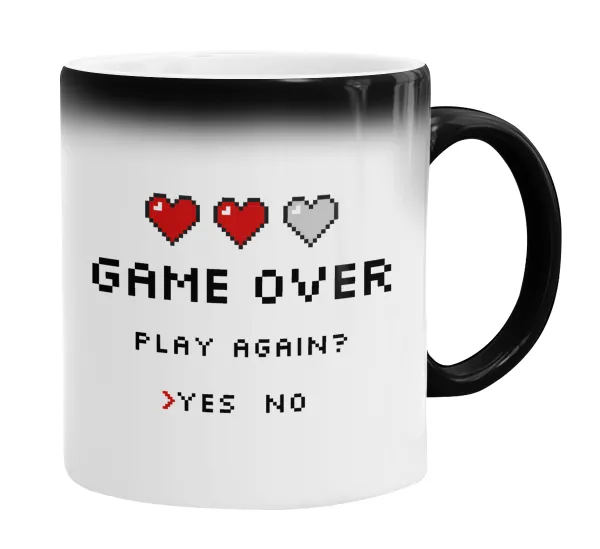 GAME OVER, Play again? YES - NO — 2
