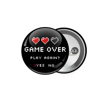 GAME OVER, Play again? YES - NO, Κονκάρδα παραμάνα 5.9cm