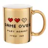 Mug ceramic, gold mirror, 330ml