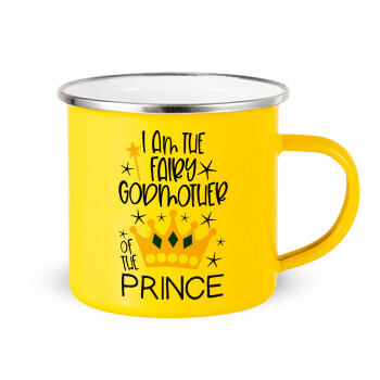 I am the fairy Godmother of the Prince, Yellow Enamel Metallic Cup 360ml