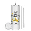 Tumbler stainless steel 600ml, with metal straw & cleaning brush