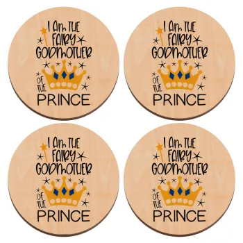 I am the fairy Godmother of the Prince, ΣΕΤ x4 Σουβέρ ξύλινα στρογγυλά plywood (9cm)