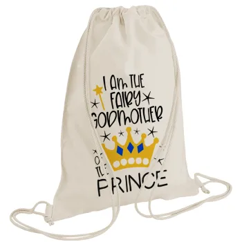I am the fairy Godmother of the Prince, Backpack bag GYMBAG natural (28x40cm)