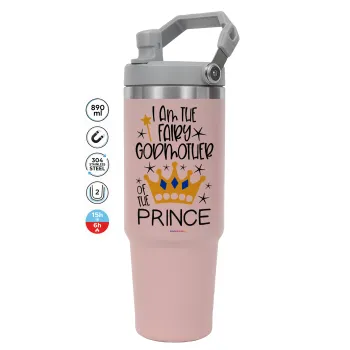 I am the fairy Godmother of the Prince, Pink color, 890ml (30oz) stainless Steel Tumbler with Handle
