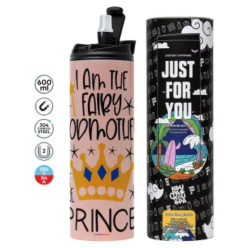 I am the fairy Godmother of the Prince, Tumbler stainless steel PINK 600ml