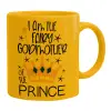 Ceramic coffee mug yellow, 330ml