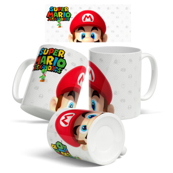 Super mario head, Ceramic coffee mug, 330ml