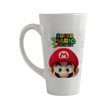 Super mario head, Κούπα κωνική Latte Μεγάλη, κεραμική, 450ml