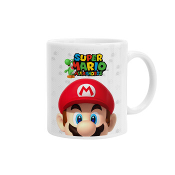 Super mario head, Ceramic coffee mug, 330ml