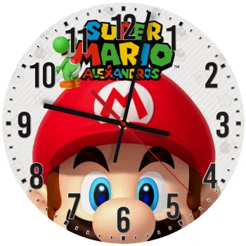 Super mario head, Ρολόι τοίχου ξύλινο (30cm)