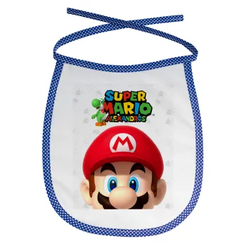 Super mario head, Σαλιάρα μωρού αλέκιαστη με κορδόνι Μπλε