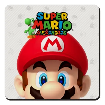 Super mario head, Τετράγωνο μαγνητάκι ξύλινο 9x9cm