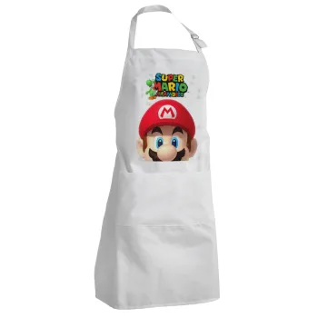Super mario head, Adult Chef Apron (with sliders and 2 pockets)