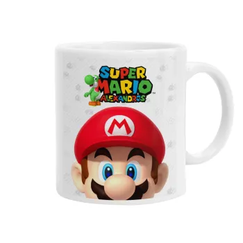 Super mario head, Ceramic coffee mug, 330ml