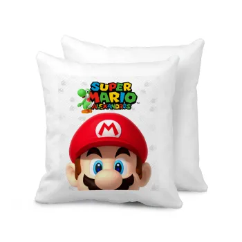 Super mario head, Sofa cushion 40x40cm includes filling