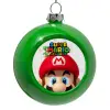 Green Christmas tree ornament bauble 8cm