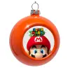 Orange Christmas tree ornament bauble 8cm