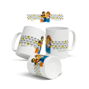 Τύπου Lego family, Ceramic coffee mug, 330ml