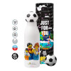 Soccer Metal mug thermos, double wall, 550ml