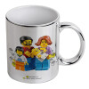 Mug ceramic, silver mirror, 330ml