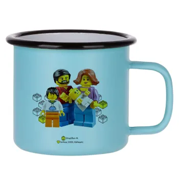 Τύπου Lego family, Κούπα Μεταλλική εμαγιέ ΜΑΤ σιέλ 360ml