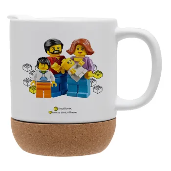 Τύπου Lego family, Ceramic coffee mug Cork (MAT), 330ml
