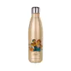 Glitter gold stainless steel thermos bottle, double-walled, 500ml