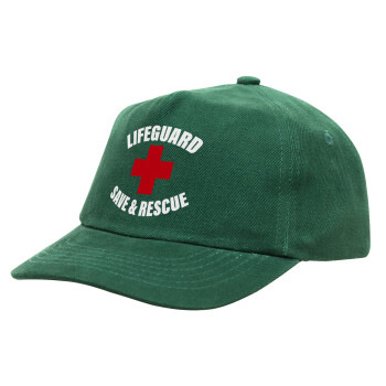 Lifeguard Save & Rescue, Καπέλο παιδικό Baseball, 100% Βαμβακερό Drill, ΠΡΑΣΙΝΟ (ΒΑΜΒΑΚΕΡΟ, ΠΑΙΔΙΚΟ, ONE SIZE)