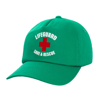 Lifeguard Save & Rescue, Καπέλο Ενηλίκων Baseball, 100% Βαμβακερό,  Πράσινο (ΒΑΜΒΑΚΕΡΟ, ΕΝΗΛΙΚΩΝ, UNISEX, ONE SIZE)