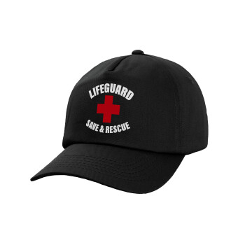 Lifeguard Save & Rescue, Καπέλο Ενηλίκων Baseball, 100% Βαμβακερό,  Μαύρο (ΒΑΜΒΑΚΕΡΟ, ΕΝΗΛΙΚΩΝ, UNISEX, ONE SIZE)