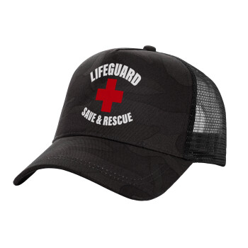 Lifeguard Save & Rescue, Καπέλο Ενηλίκων Structured Trucker, με Δίχτυ, (παραλλαγή) Army σκούρο (100% ΒΑΜΒΑΚΕΡΟ, ΕΝΗΛΙΚΩΝ, UNISEX, ONE SIZE)