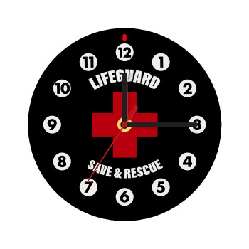 Lifeguard Save & Rescue, Wooden wall clock (20cm)