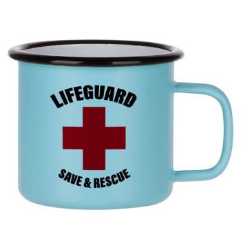 Lifeguard Save & Rescue, Κούπα Μεταλλική εμαγιέ ΜΑΤ σιέλ 360ml