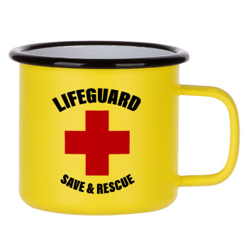 Lifeguard Save & Rescue, Κούπα Μεταλλική εμαγιέ ΜΑΤ Κίτρινη 360ml